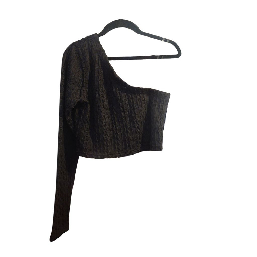 POL One Shoulder Sweater Black Size Medium, New - Picture 1 of 5